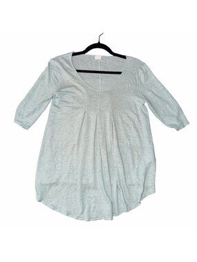 Poetry Linen Lightweight Sweater US 8 UK12 Green Lagenlook Pullover Lightweight